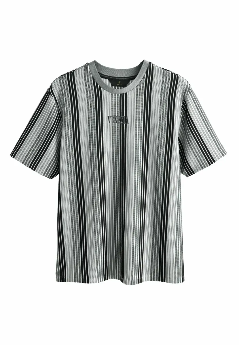 REGULAR FIT - VERTICAL STRIPE - T-Shirt print - grey