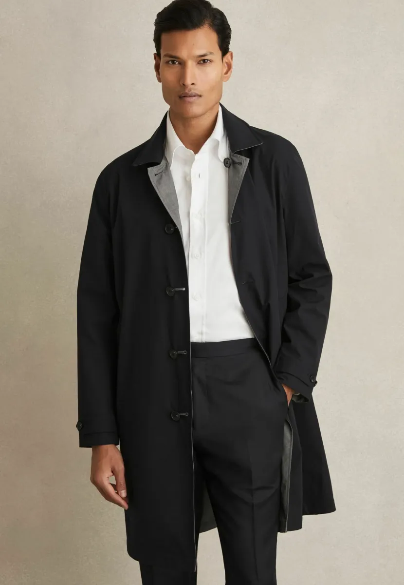 REGULAR FIT - VITAL REVERSIBLE MID-LENGTH - Klassischer Mantel - navy grey