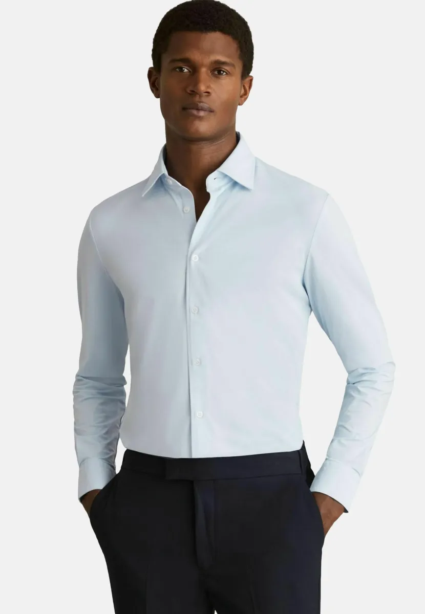 REGULAR FIT VOYAGER LONG-SLEEVE TRAVEL - Businesshemd - soft blue
