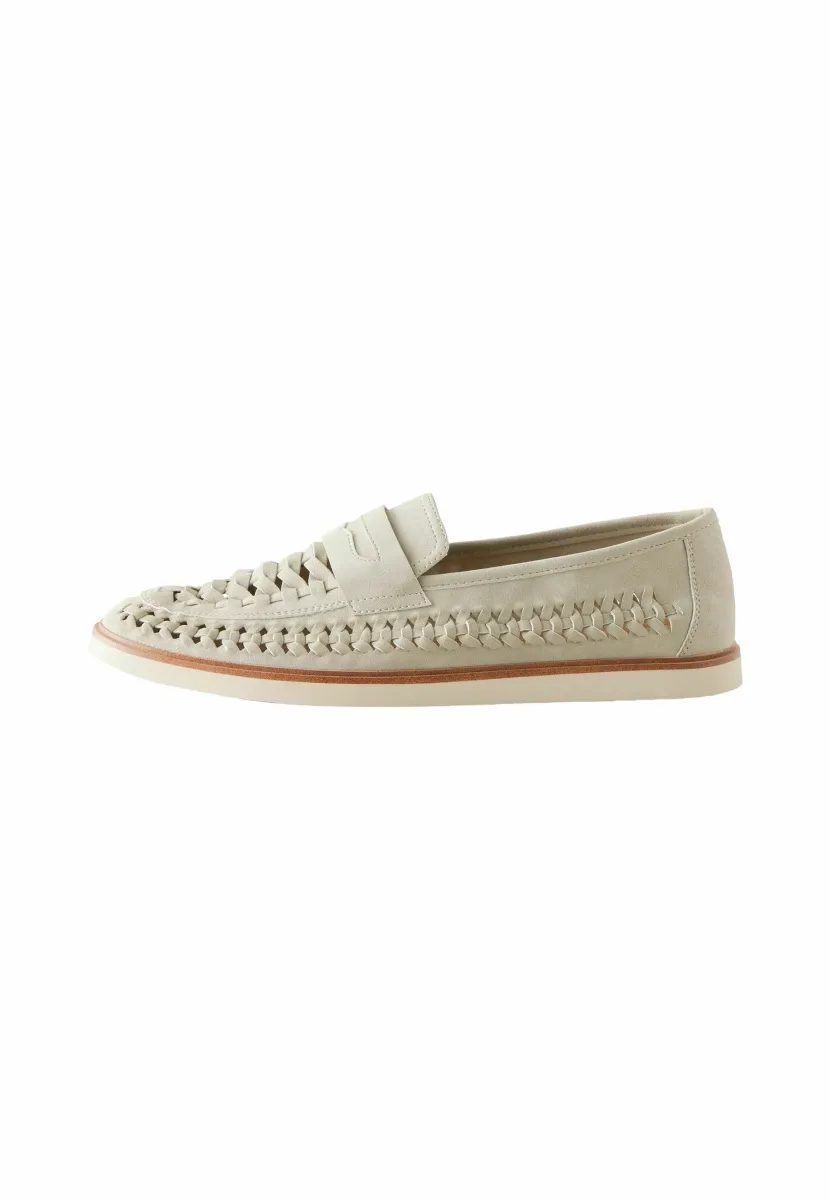 REGULAR FIT - WEAVE LOAFERS - Slipper - chalk white