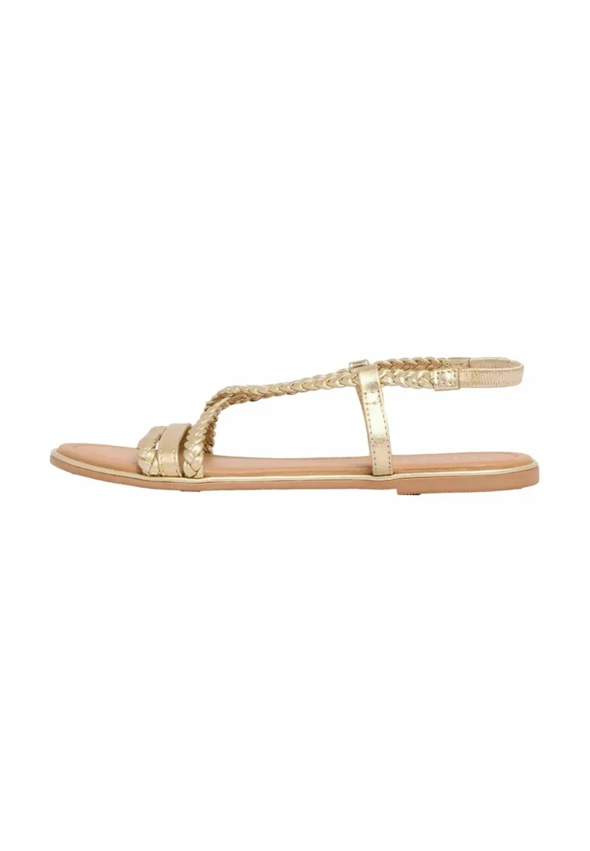 REGULAR FIT WEAVE PLAIT  - Riemensandalette - gold
