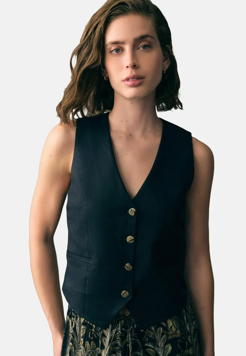 REGULAR FIT - Weste - black