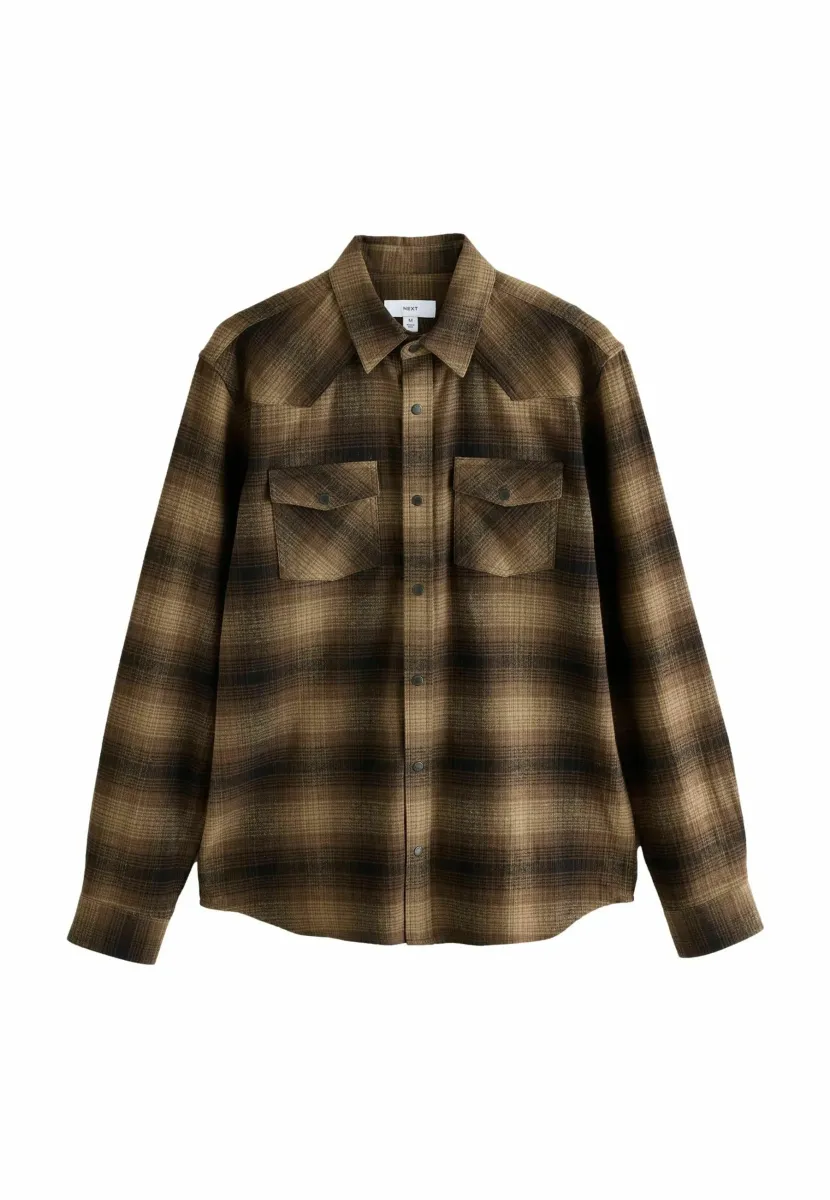 REGULAR FIT - WESTERN STYLE LONG SLEEVE CHECK - Hemd - brown