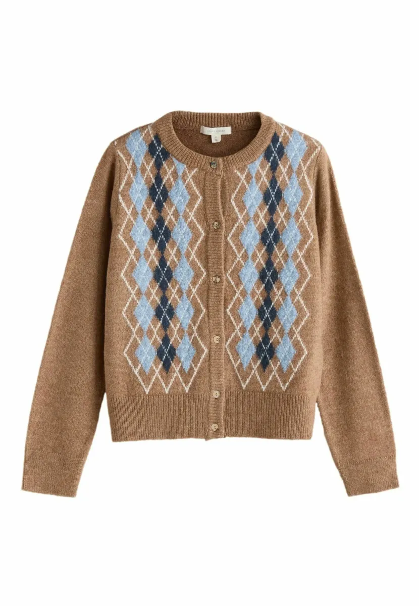 REGULAR FIT -WITH A TOUCH - Strickjacke - tan brown