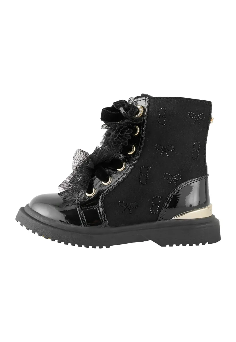 REGULAR FIT WITH BOW - Lauflernschuh - black