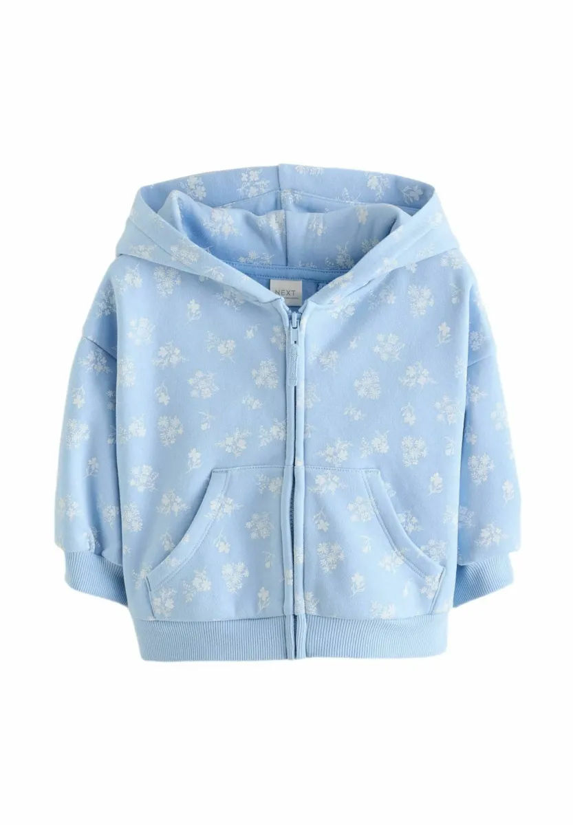 REGULAR FIT - ZIP THROUGH  - Sweatjacke - blue ditsy print