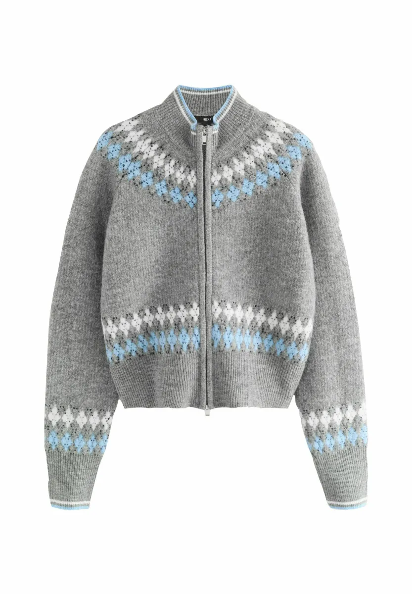 REGULAR FIT ZIP UP  - Bomberjacke - grey multi argyle