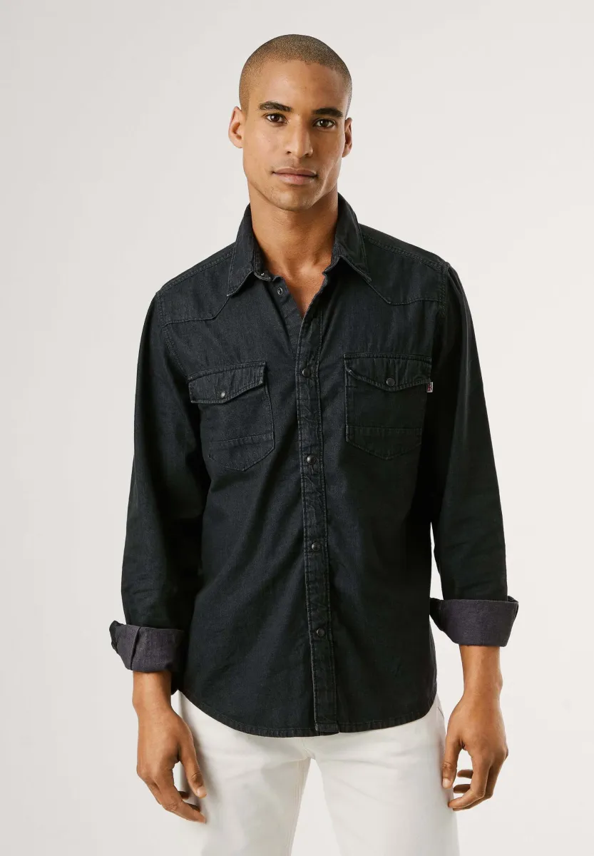 REGULAR - Hemd - authentic deep black