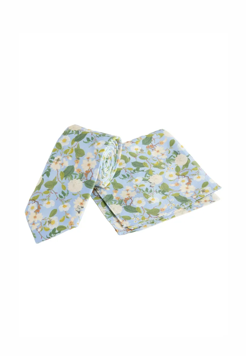 REGULAR - KEW GARDENS FLORAL SET  - Einstecktuch - blue