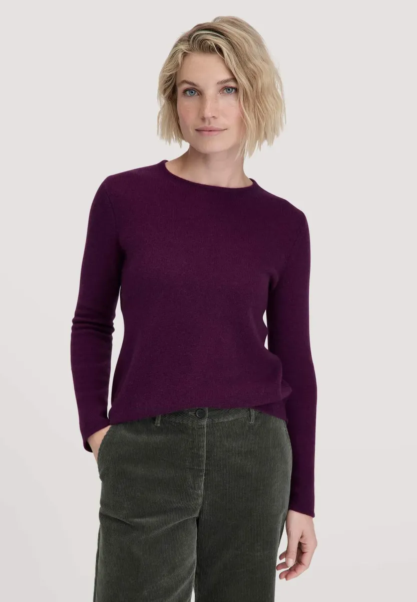 REGULAR - Strickpullover - dunkles purpur