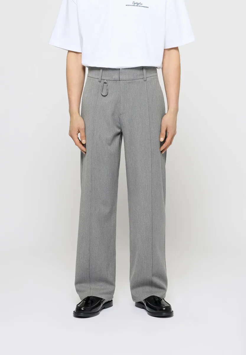 REGULAR TAILORED PANTS - Stoffhose - anthracit