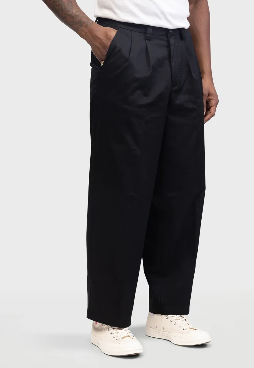 REID - Stoffhose - black