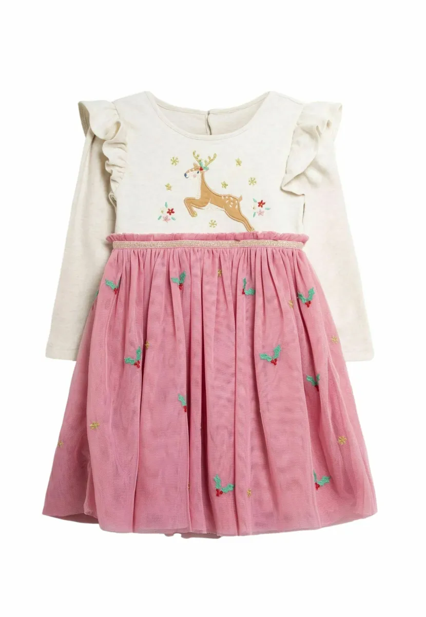 REINDEER APPLIQUÉ TULLE PARTY REGULAR FIT - Freizeitkleid - pink reindeer