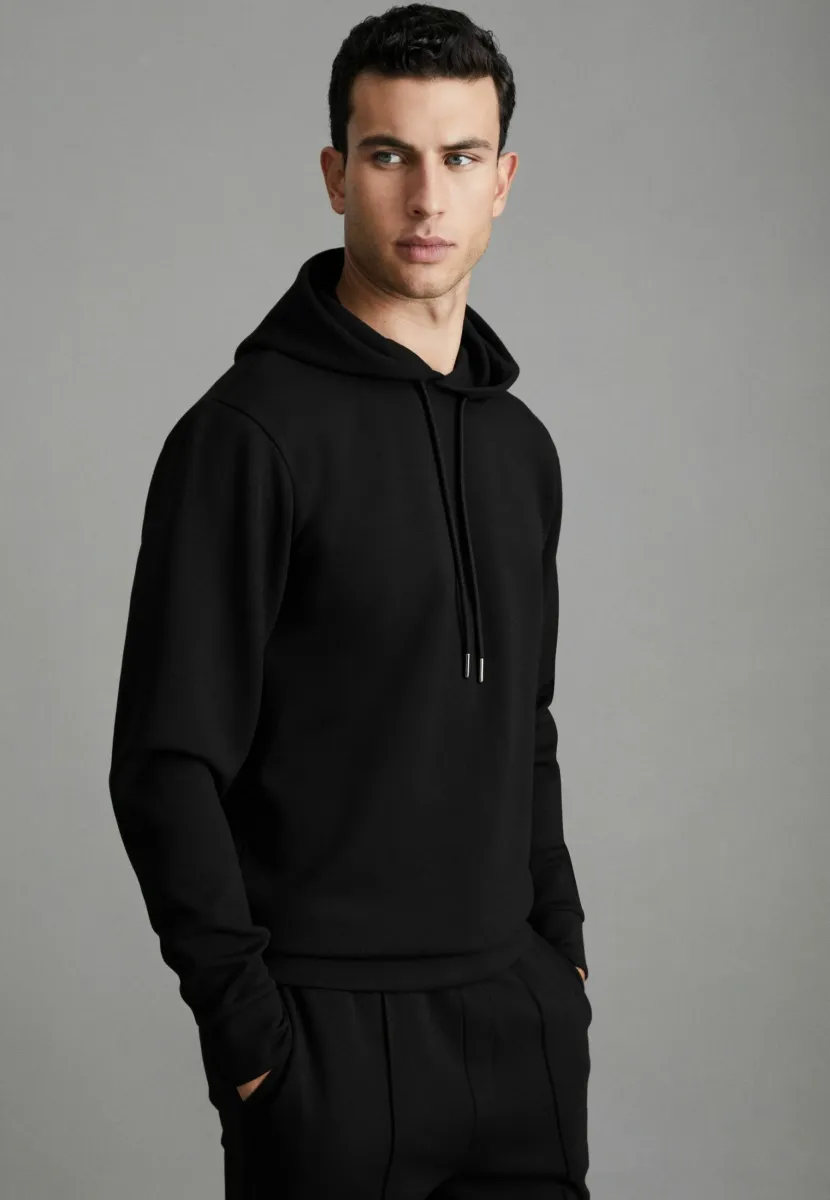 REISS - Kapuzenpullover - black