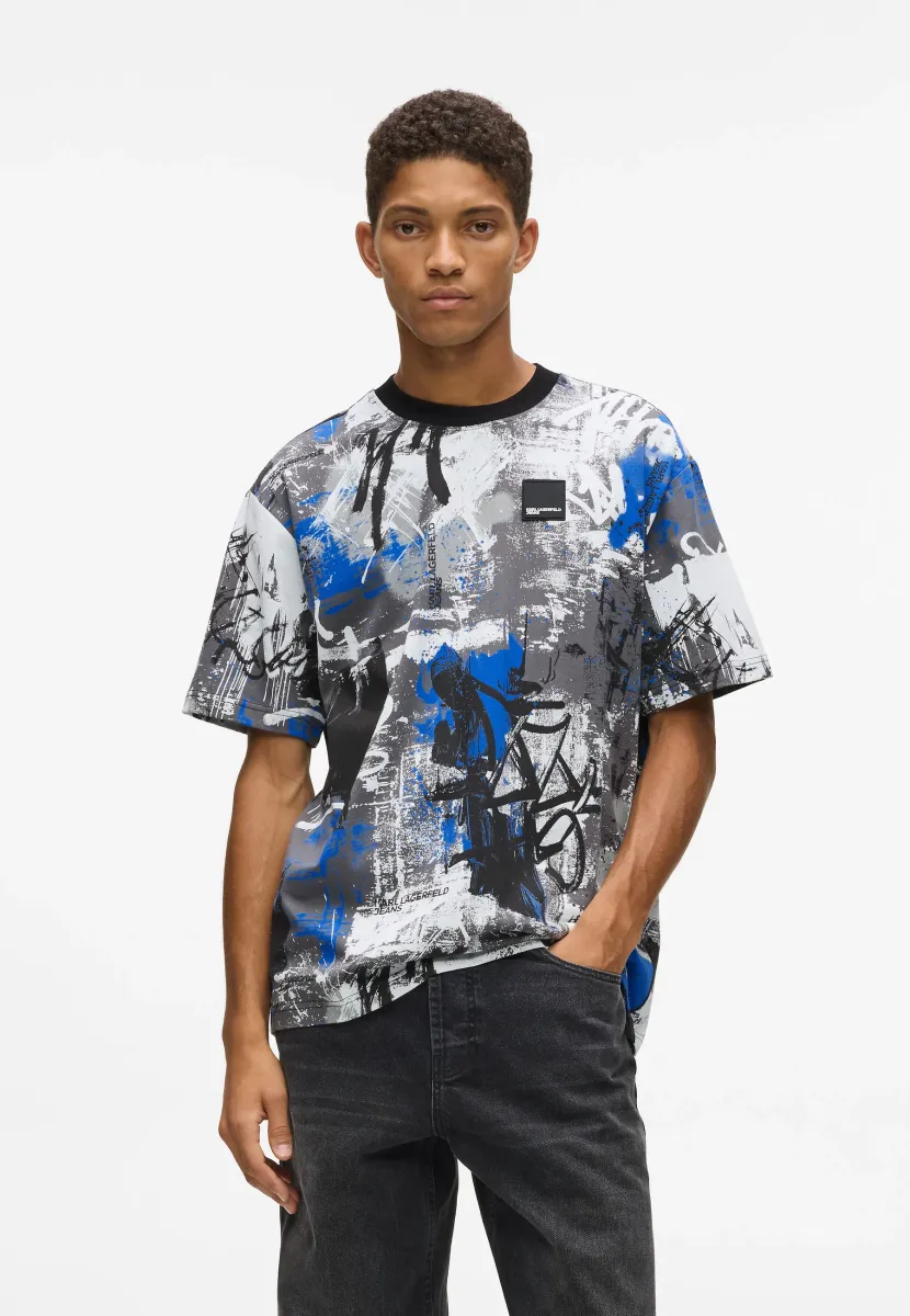 RELAX TEE - T-Shirt print - blue