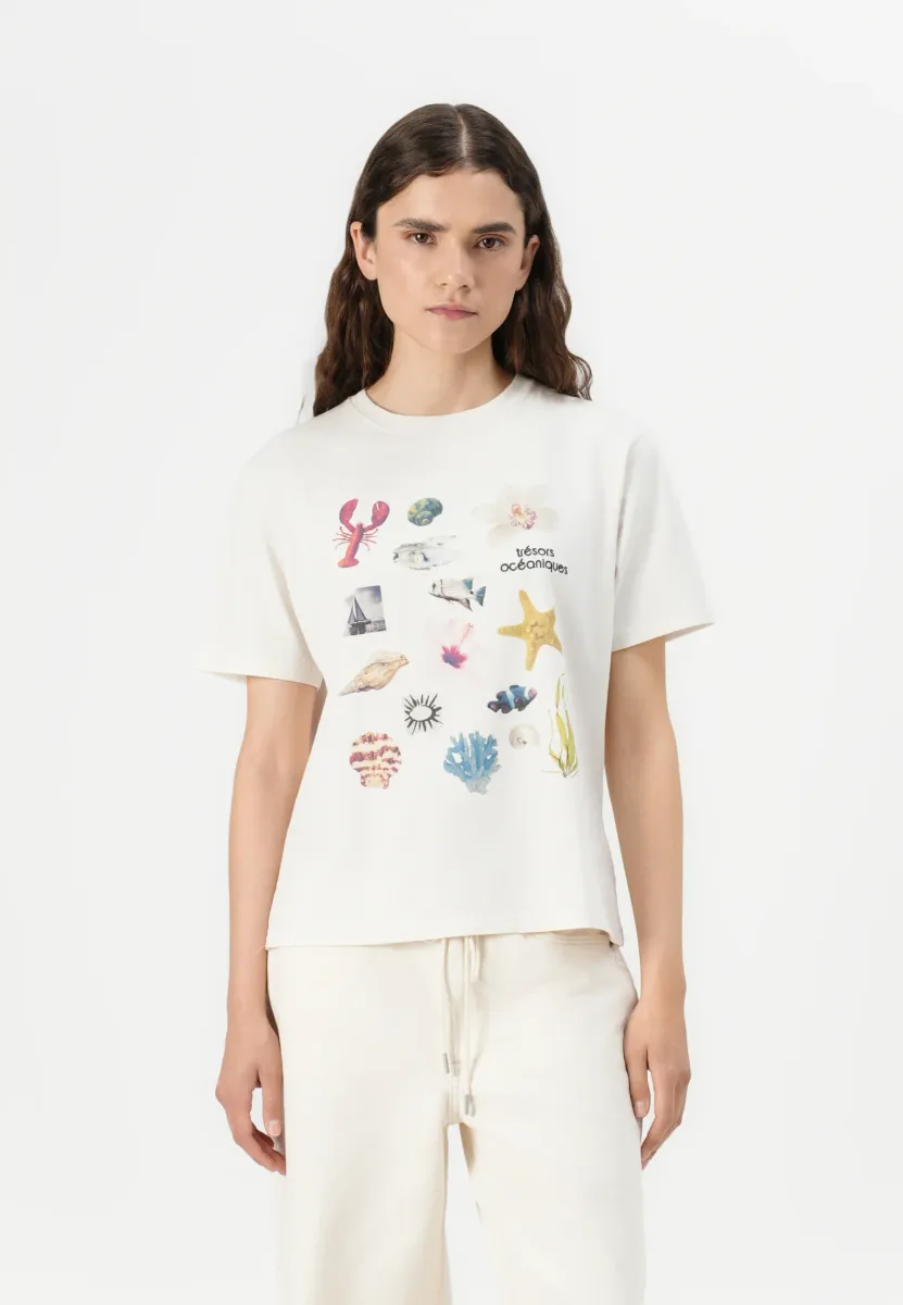 RELAXED AMALFI COAST  - T-Shirt print - white