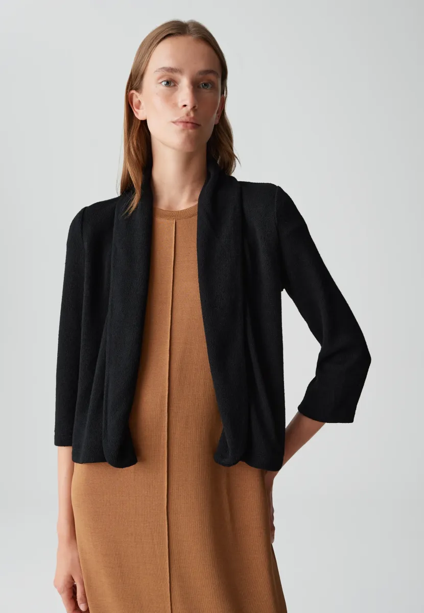 RELAXED FIT 3/4 SLEEVE - Strickjacke - black
