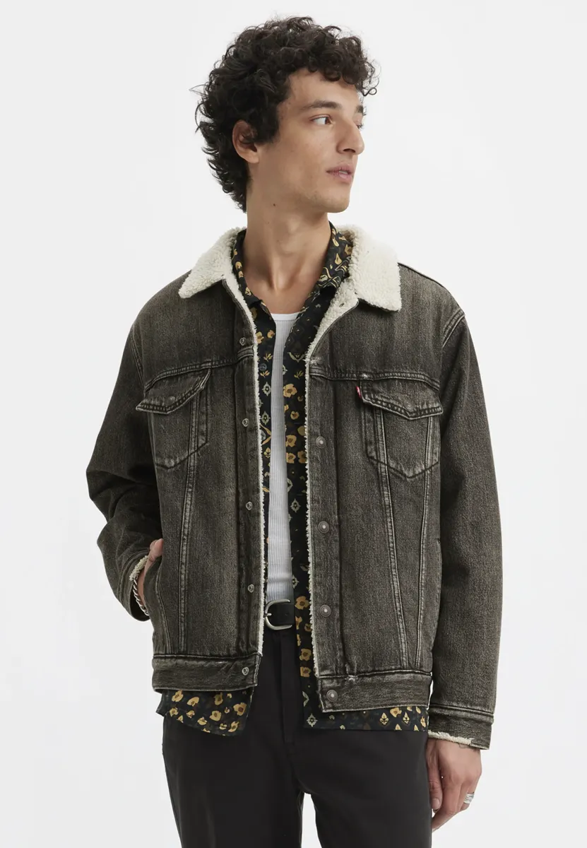 RELAXED FIT - Jeansjacke - salt lake sherpa