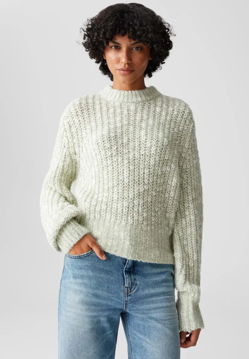 RELAXED FIT RIB - Strickpullover - soft matcha