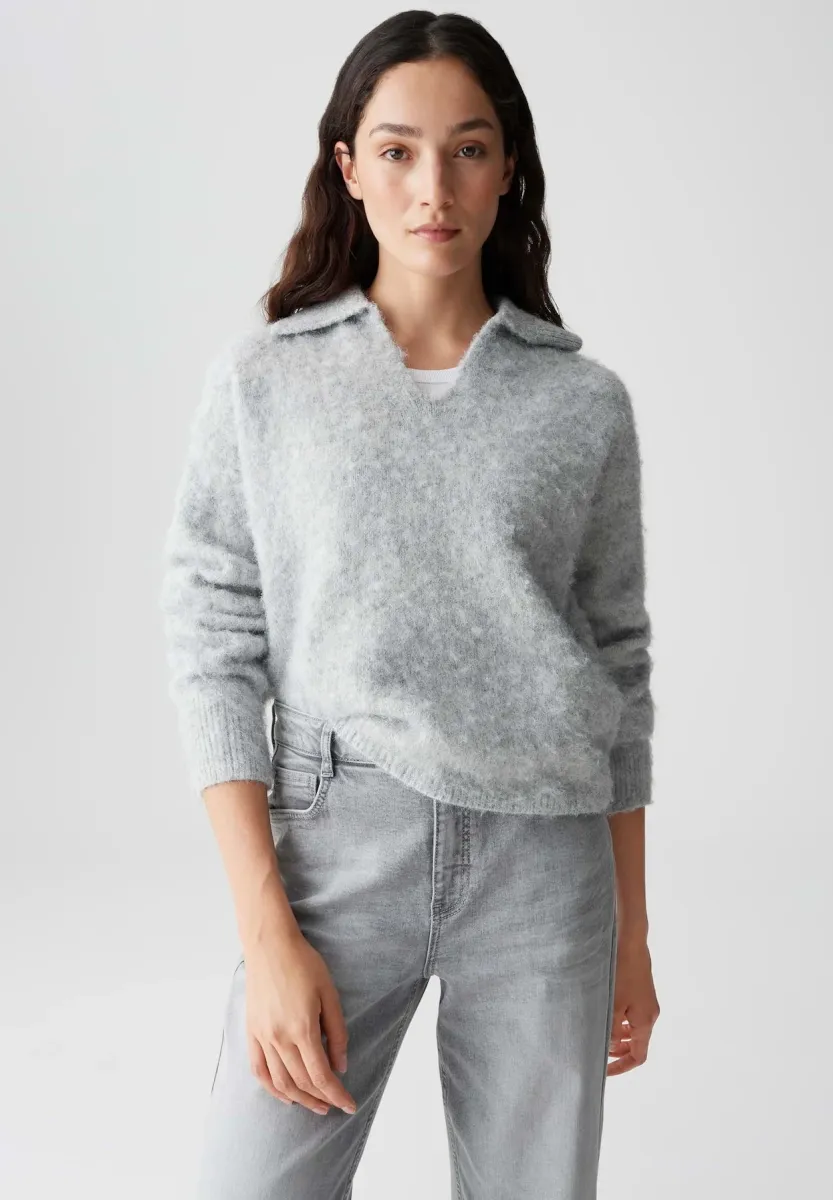 RELAXED FIT - Strickjacke - hazy fog melange
