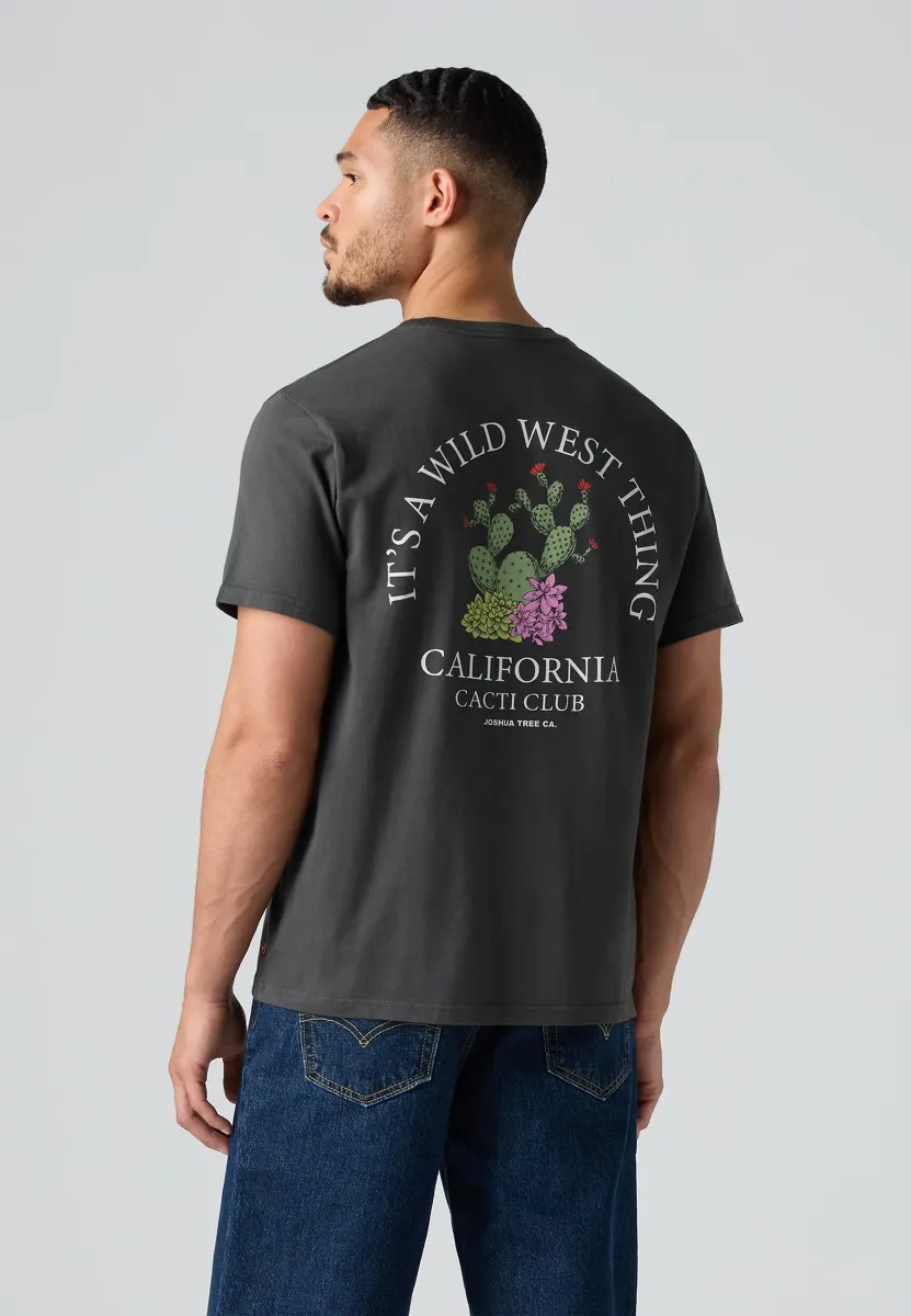 RELAXED FIT TEE - T-Shirt print - cacti club front back poster pirate black