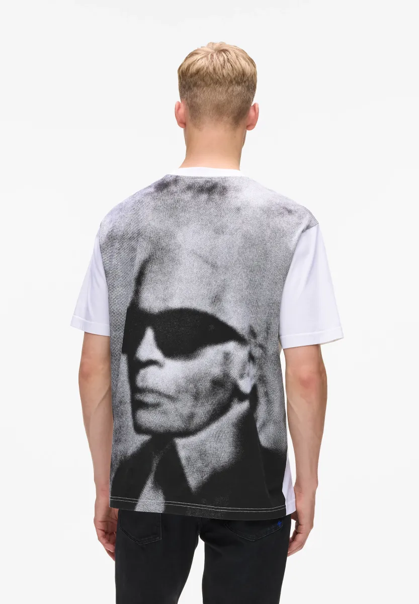 RELAXED KARL PRINT - T-Shirt print - white