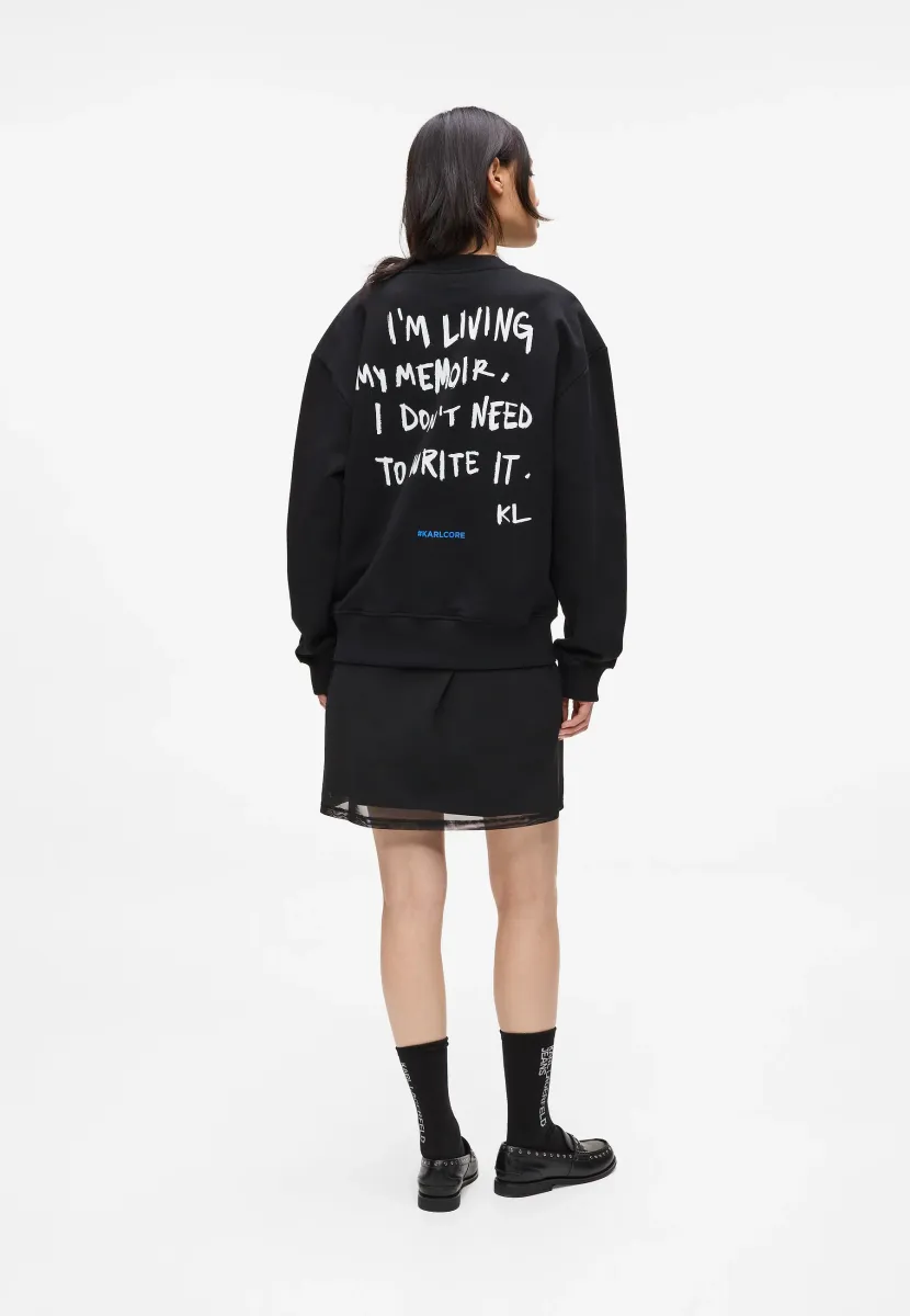 RELAXED KARL QUOTE - Sweatshirt - black