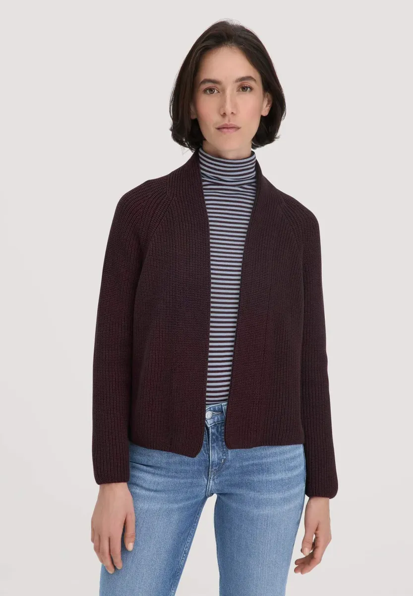 RELAXED - Strickjacke - schwarzbeere