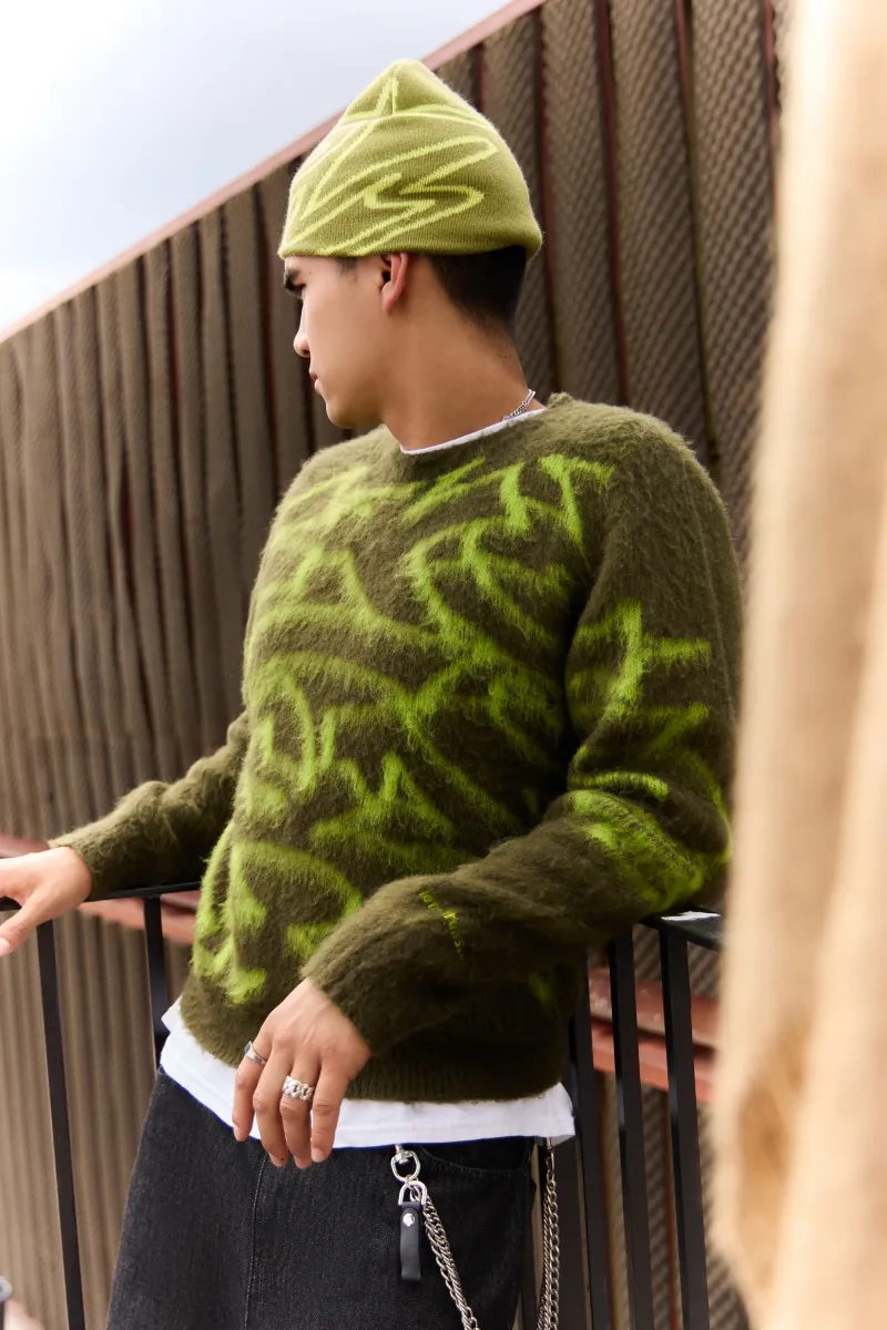 REMI GRAFFITI UNISEX - Strickpullover - green