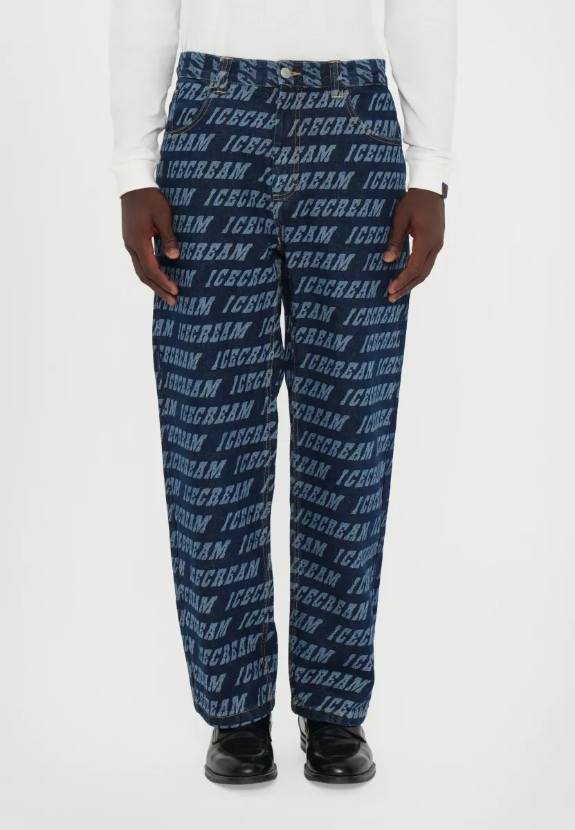 REPEAT LOGO DOUBLE SCOOP PANT - Jeans Relaxed Fit - indigo