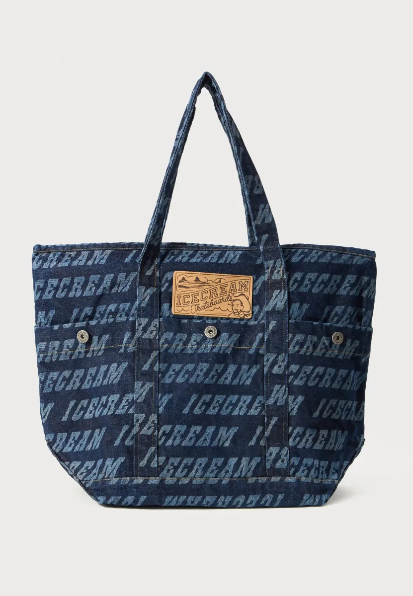 REPEAT LOGO TOTE BAG - Shopping Bag - indigo