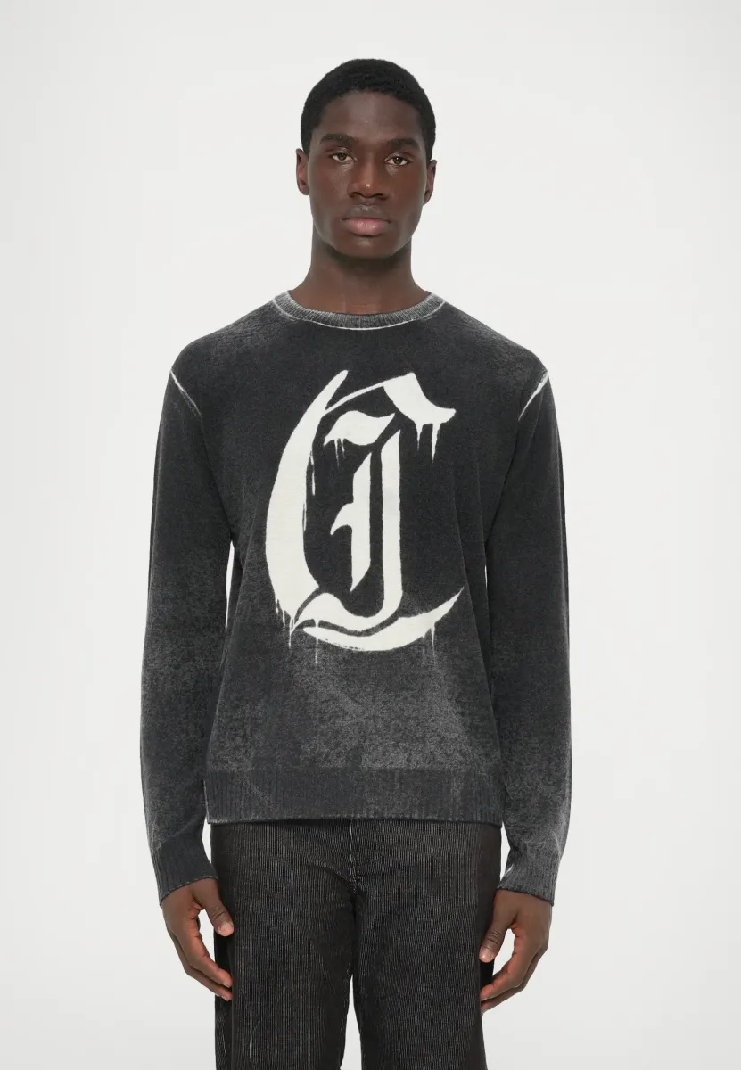 RESERVE PRINT - Strickpullover - black