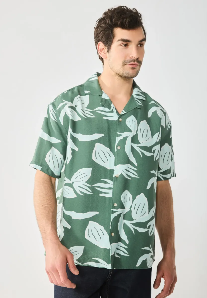 RESORT - Hemd - dark green/light blue
