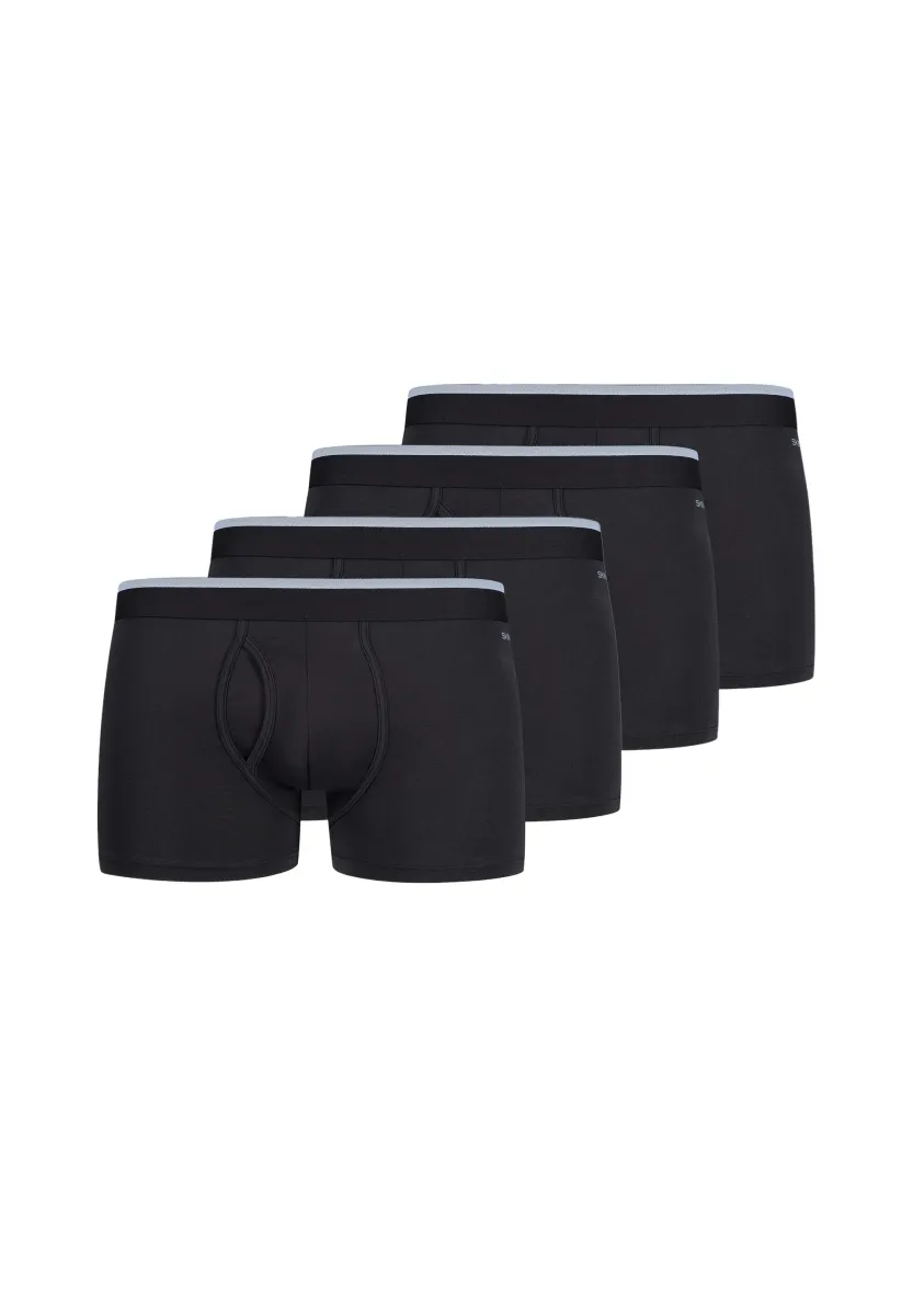 RETRO 4ER PACK BASIC - Boxer Briefs - schwarz