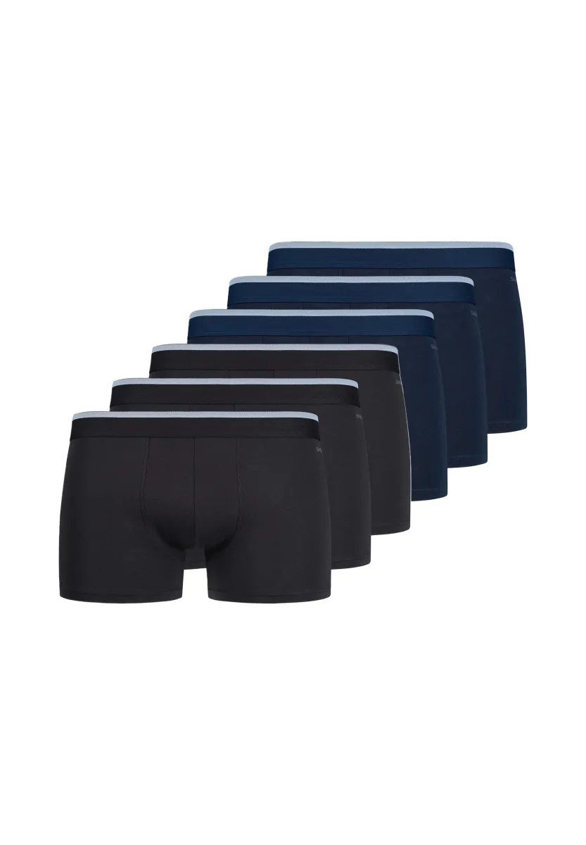 RETRO 6ER PACK BASIC - Boxer Briefs - blau   schwarz