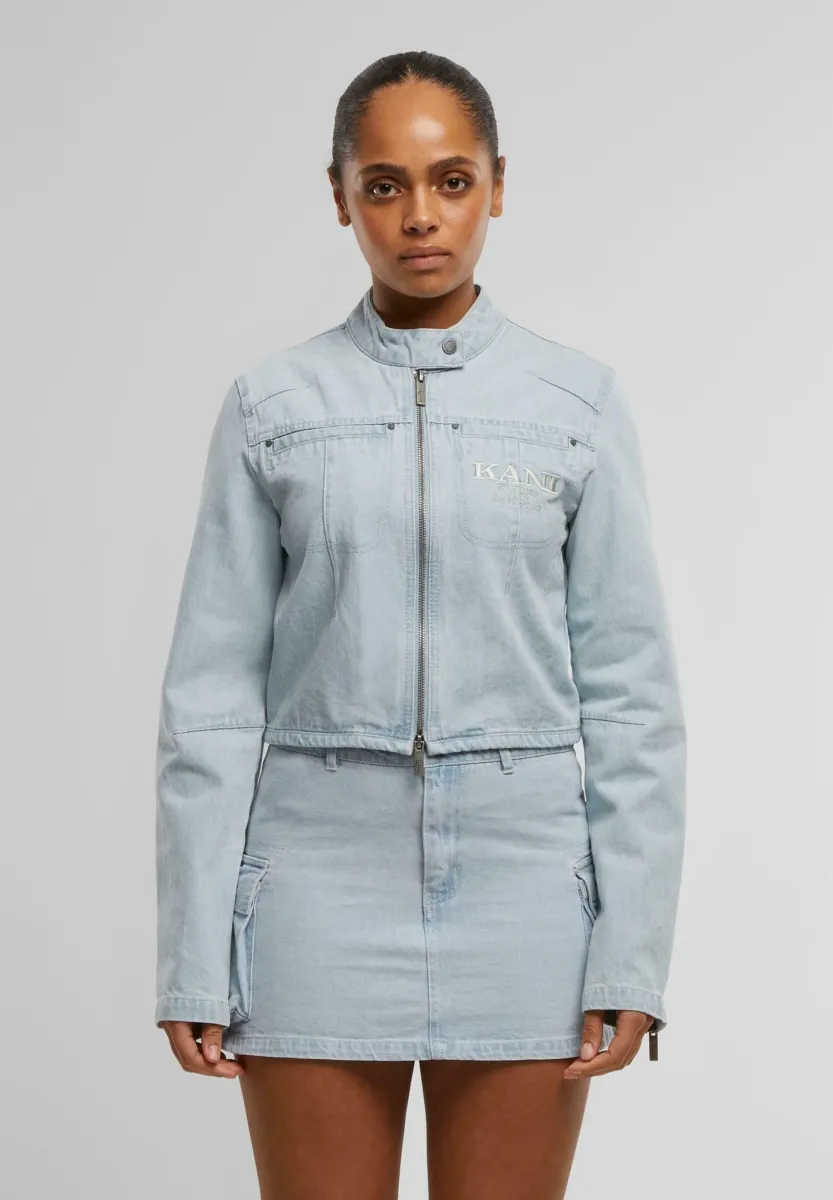RETRO BIKER - Jeansjacke - bleached blue
