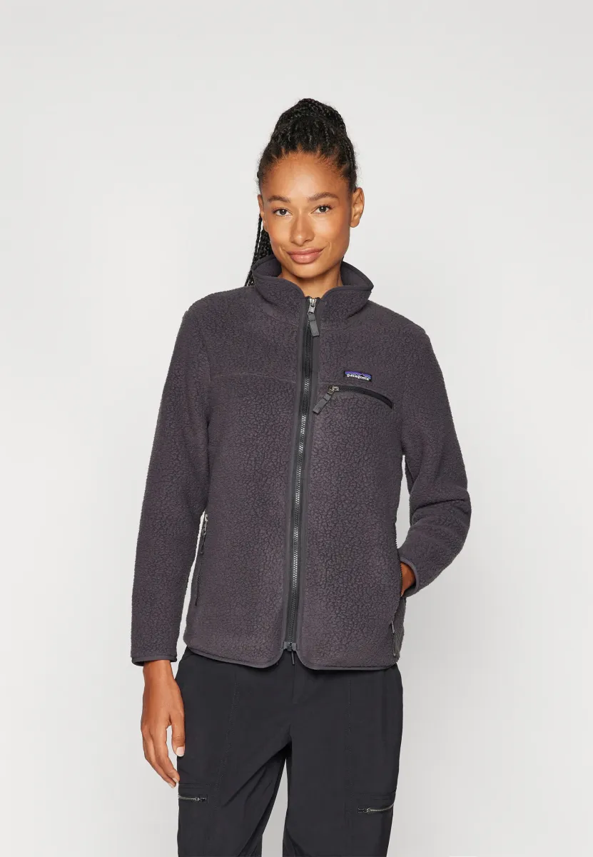 RETRO - Fleecejacke - schwarz