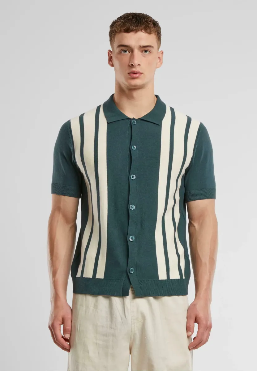 RETRO - Hemd - bottlegreen whitesand