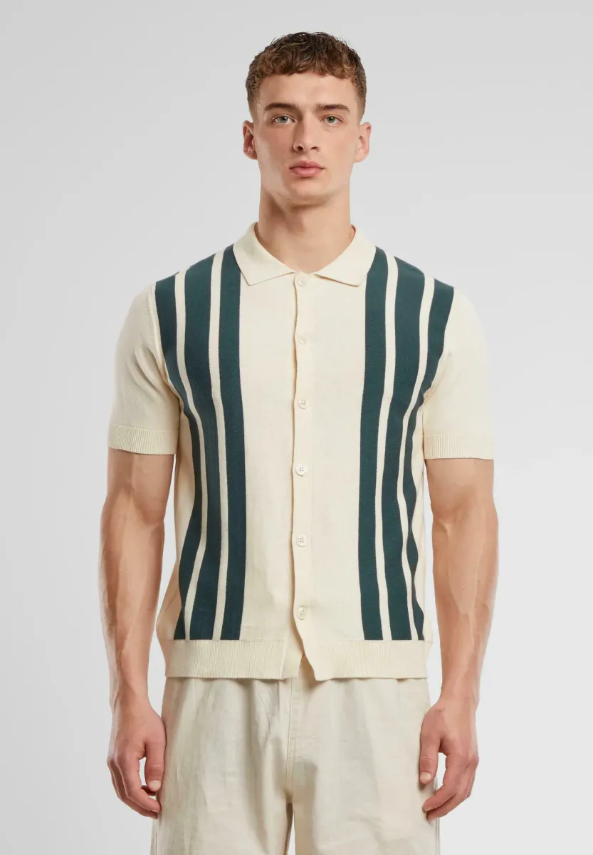 RETRO - Hemd - whitesand bottlegreen