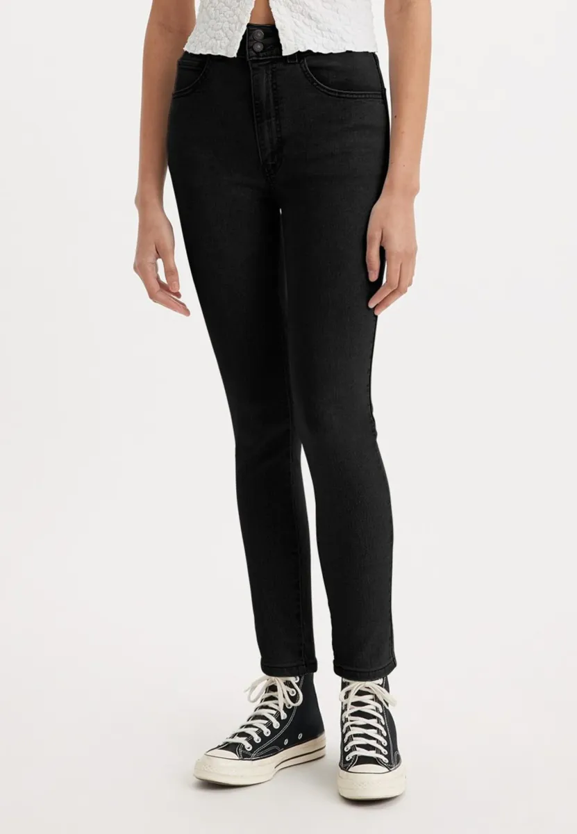 RETRO HIGH SKINNY - Jeans Skinny Fit - soft black