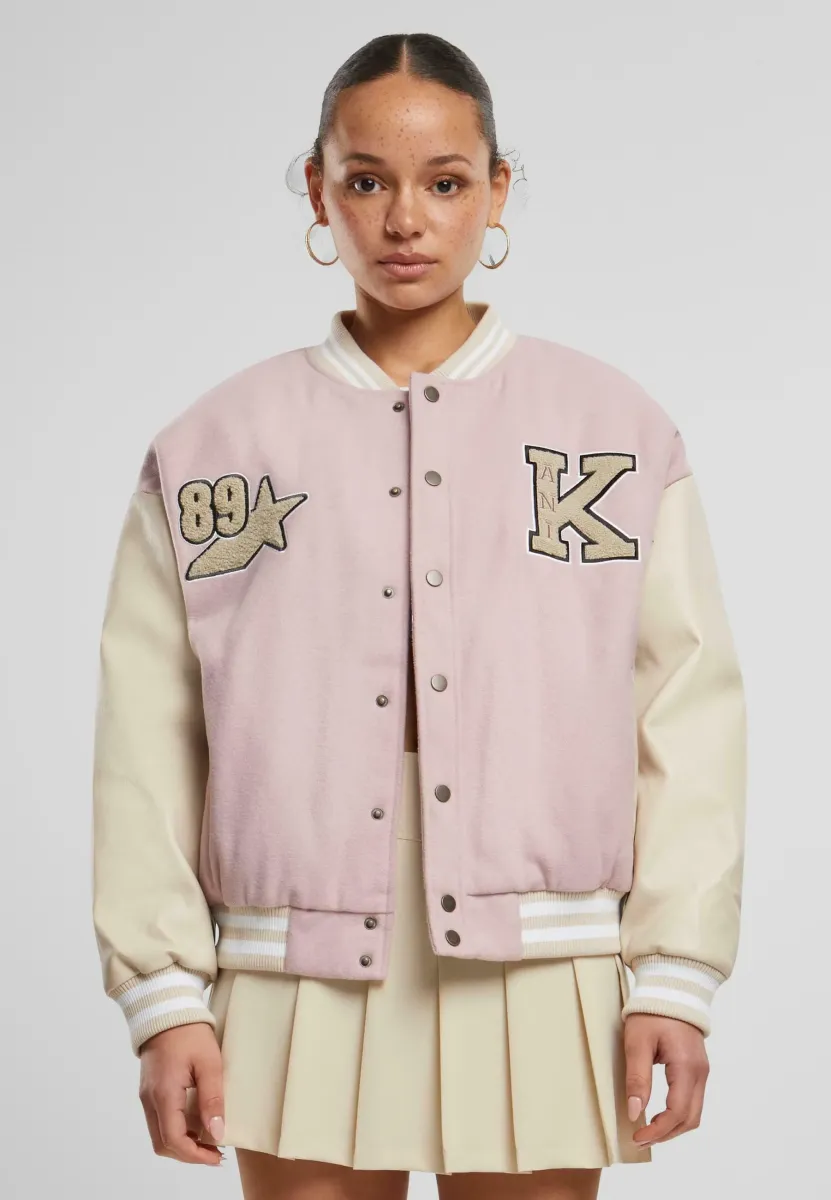 RETRO PATCH STAR OS COLLEGE - Bomberjacke - rose lightsand