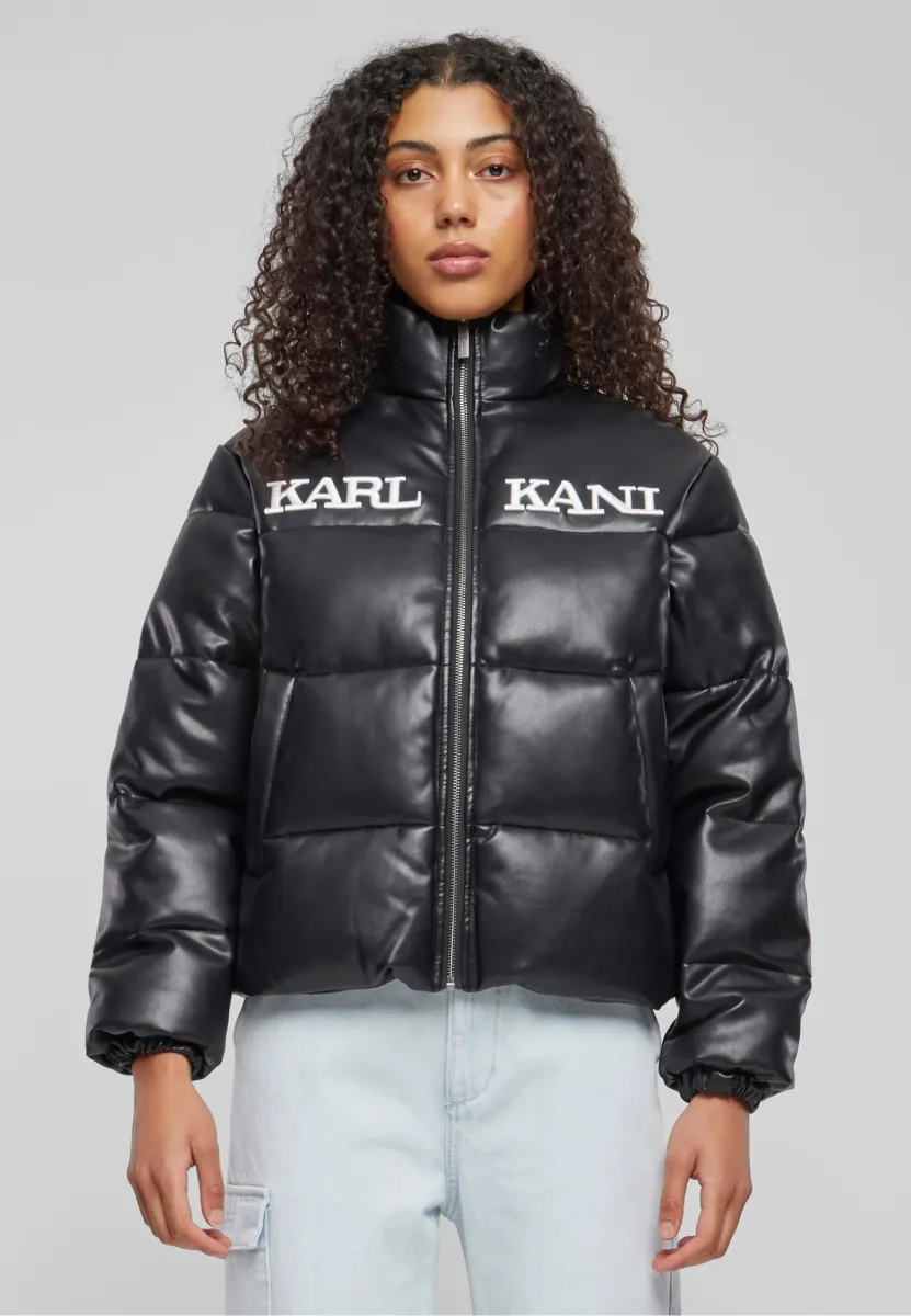 RETRO PU PUFFER - Winterjacke - black