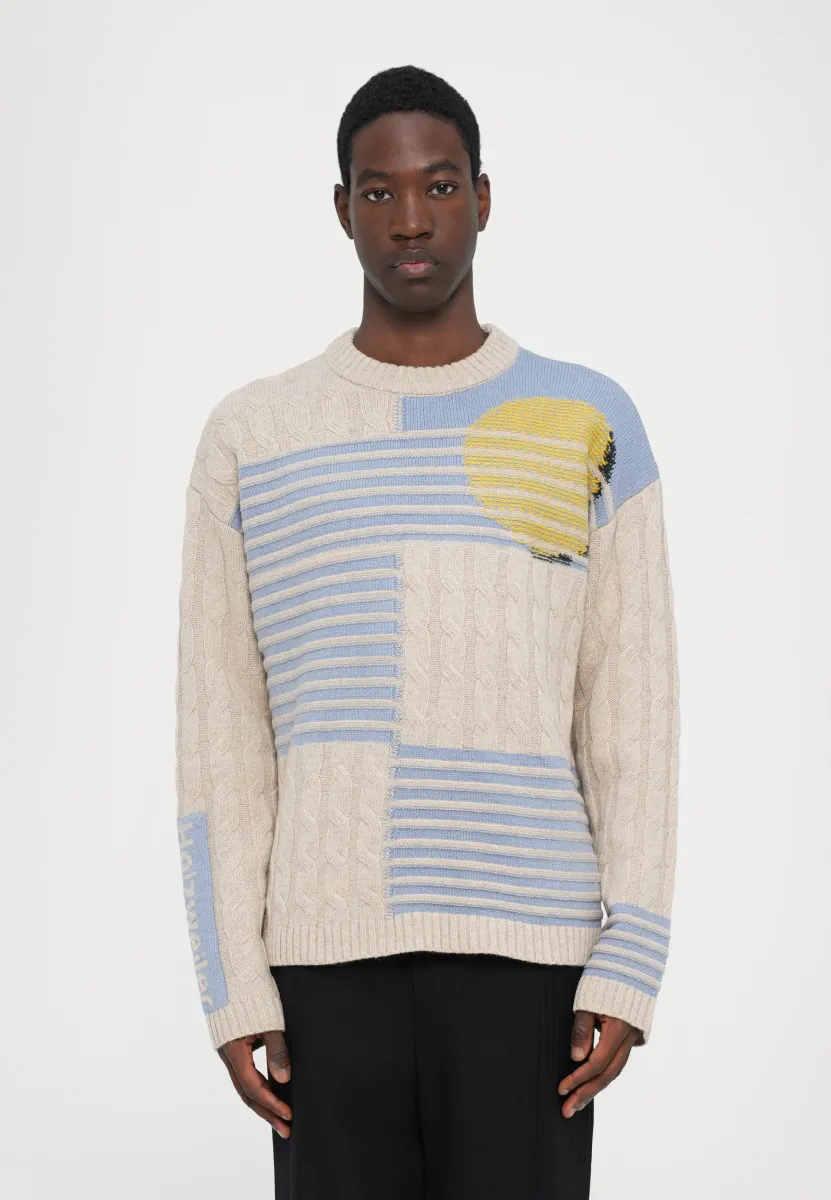 RETRO SUN CREW - Strickpullover - beige mix