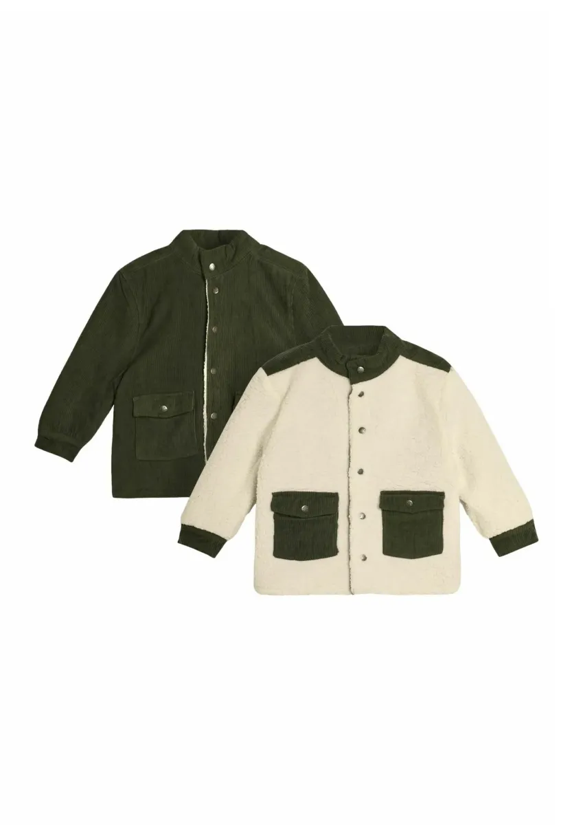 REVERSIBLE BORG - REGULAR FIT - Fleecejacke - khaki green