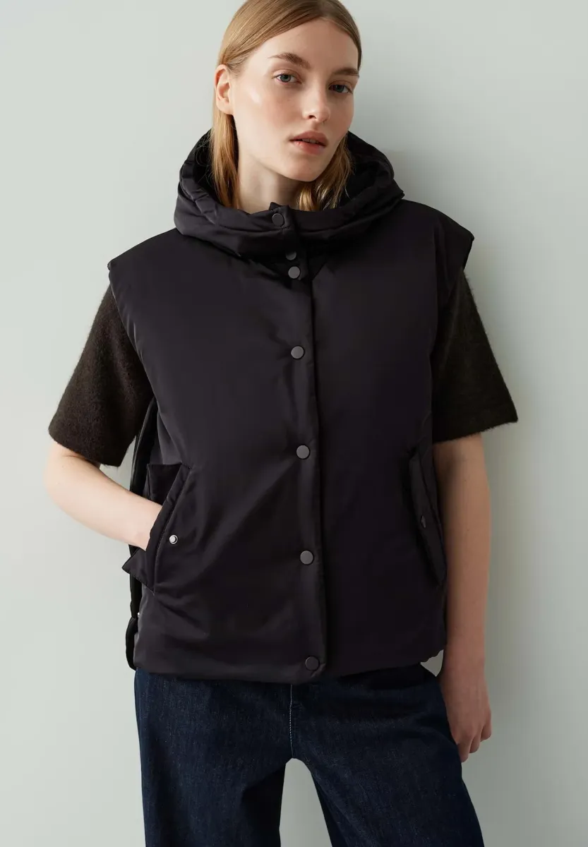 REVERSIBLE ONION QUILITING - Weste - black