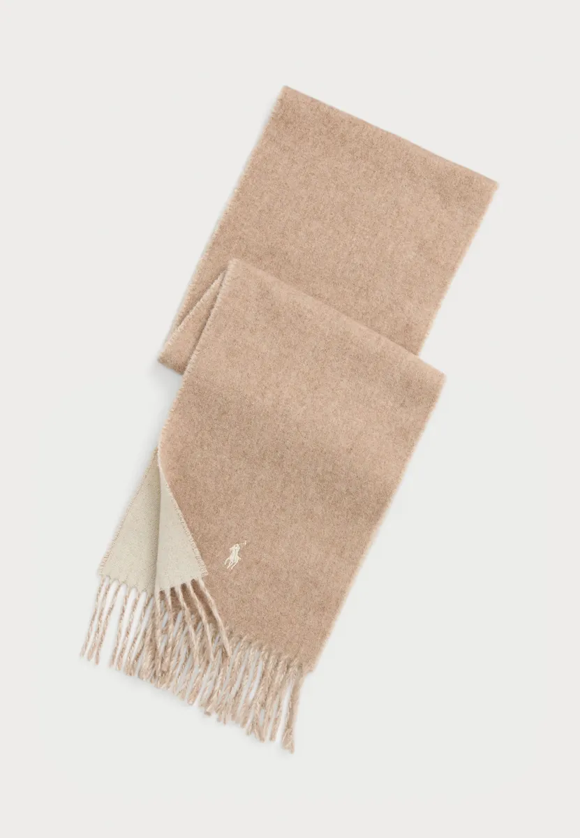 REVERSIBLE WOOL-BLEND SCARF UNISEX - Schal - taupe/cream