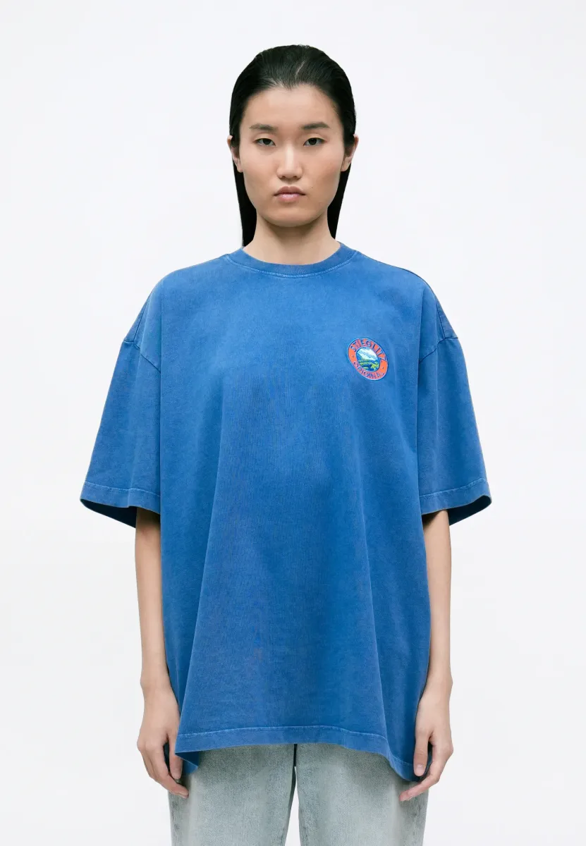 REYA OVERSIZED  - T-Shirt print - blue