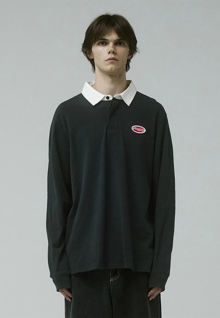 REYNOLDS FLATLINE RUGBY - Langarmshirt - black