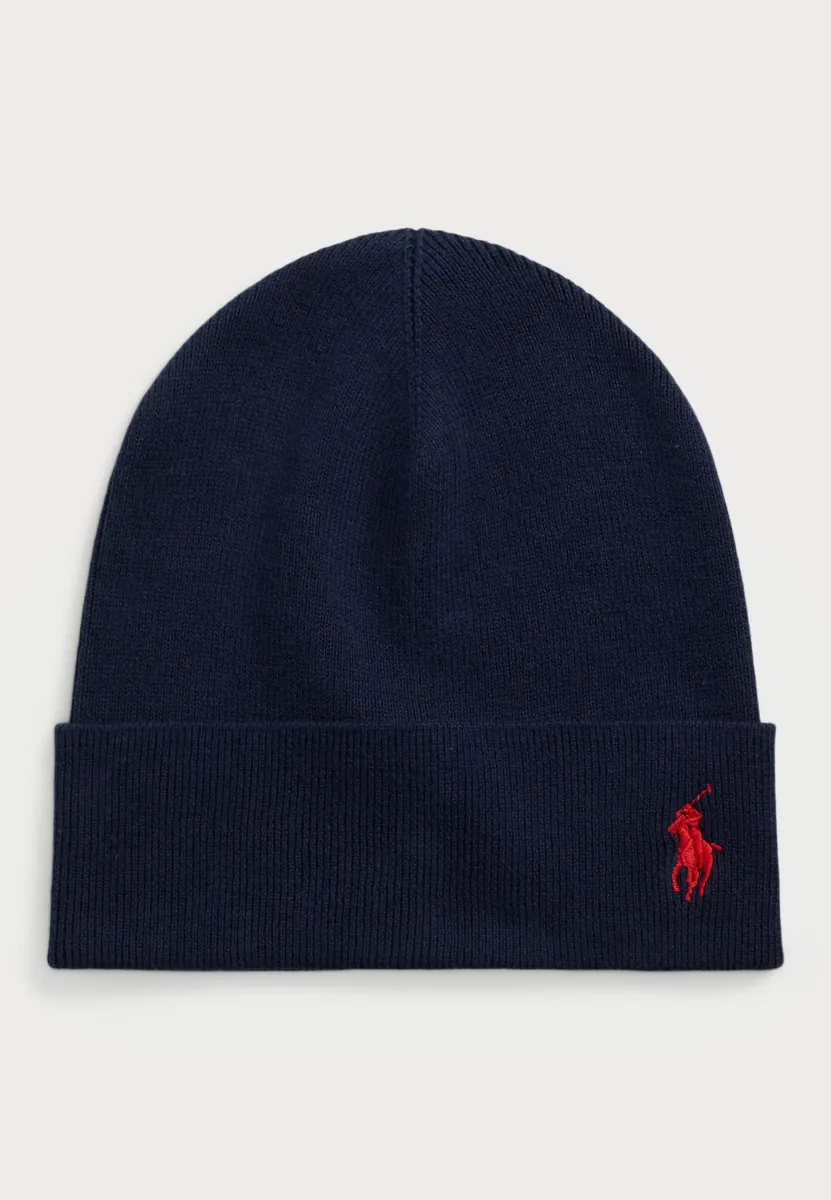 RIB-KNIT COTTON BEANIE - Mütze - newport navy