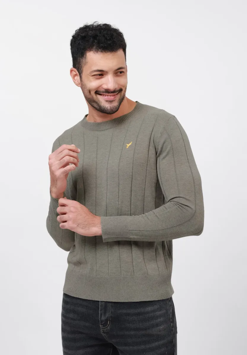 RIB KNIT - Strickpullover - coffee